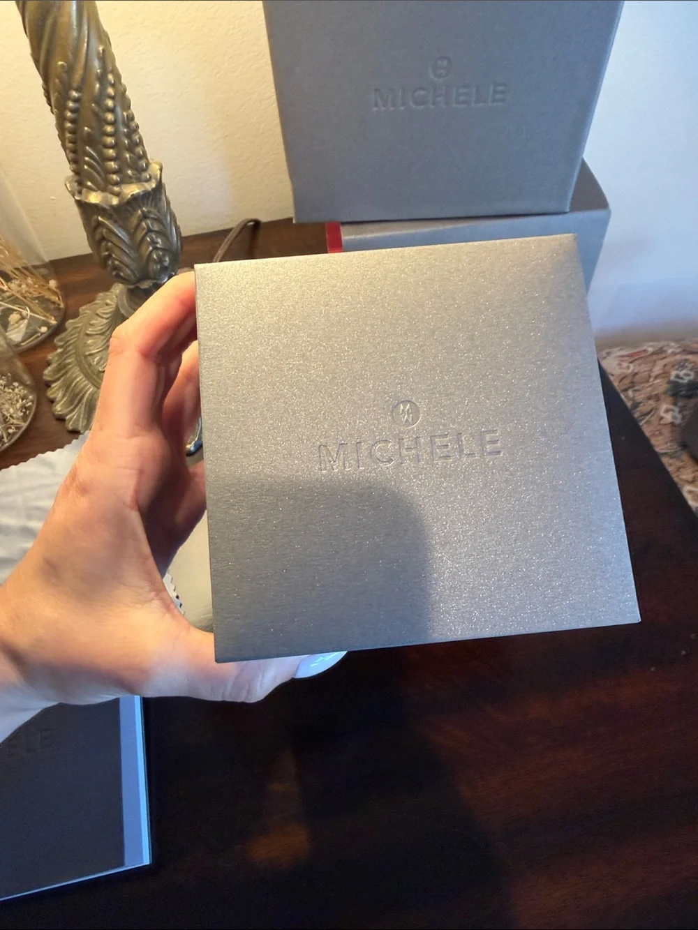 MICHELE Stainless Steel Diamond Accent Women's Watch - Silver & White